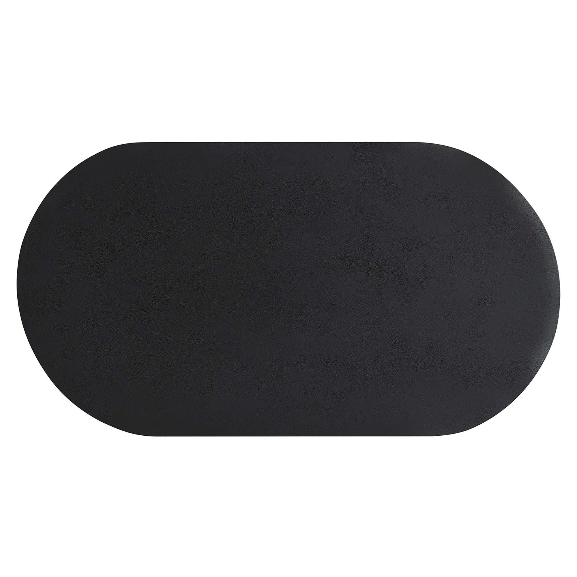 Caspian Oval Concrete Coffee Table - Black