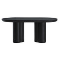 Caspian 72" Oval Concrete Dining Table - Black