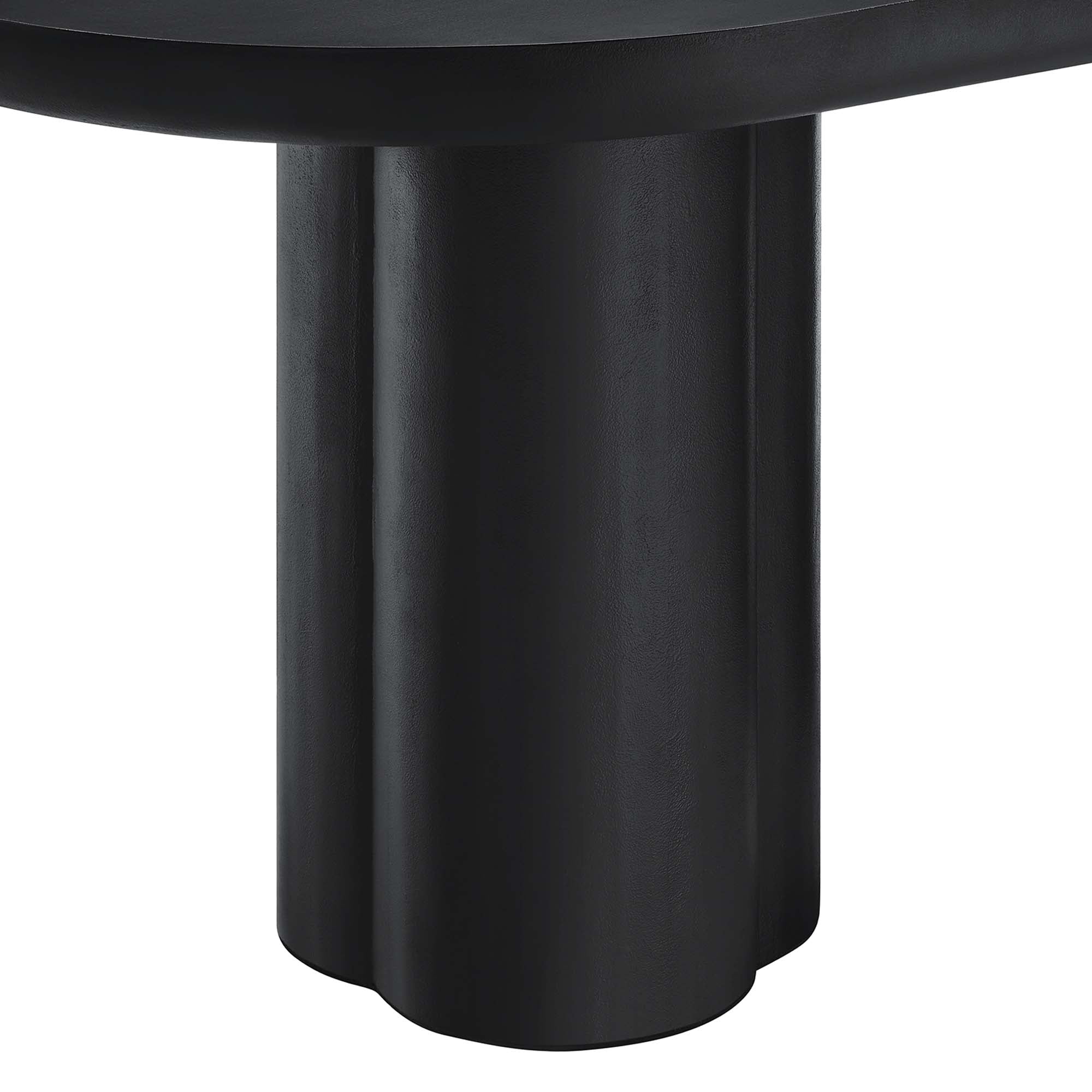 Caspian 72" Oval Concrete Dining Table - Black