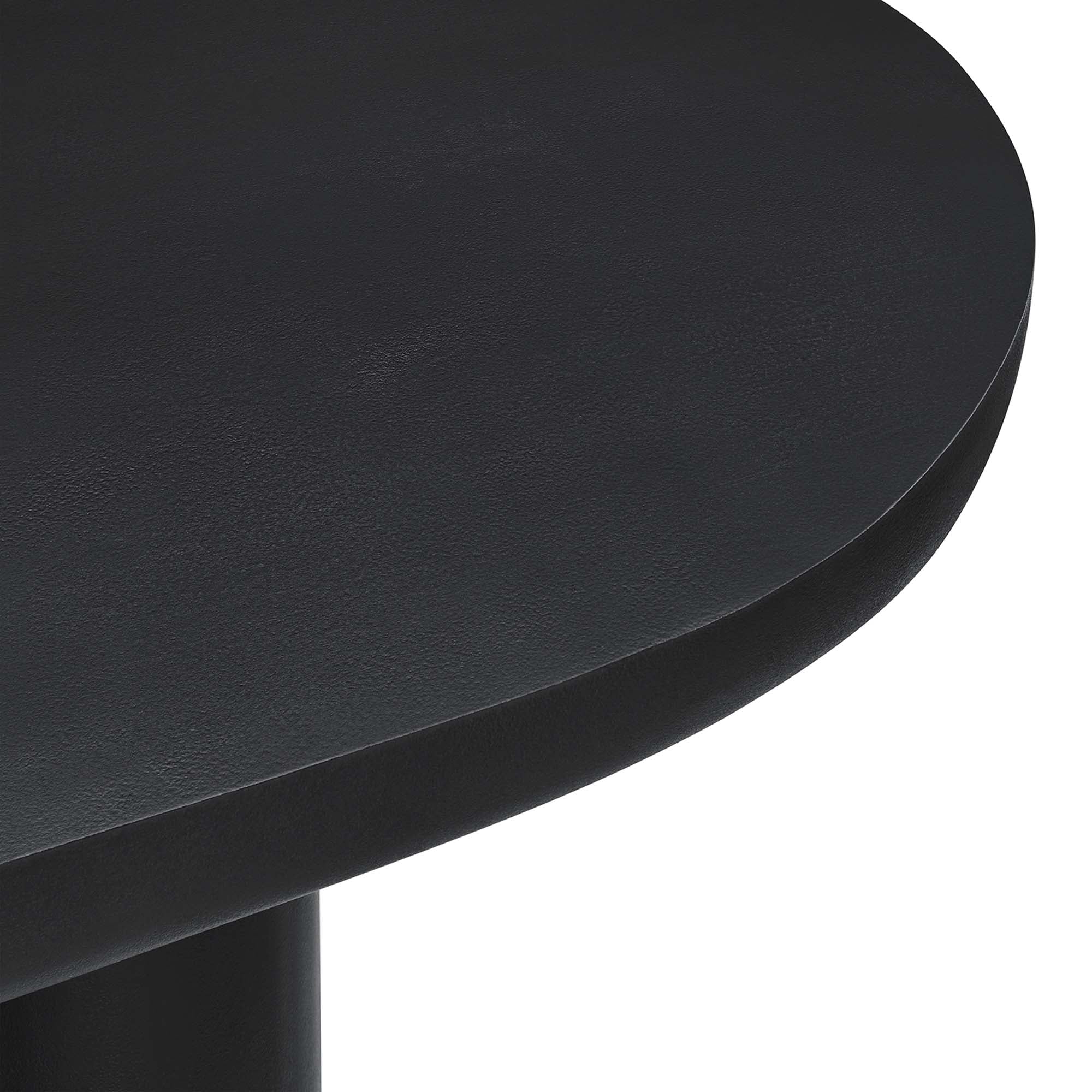 Caspian 72" Oval Concrete Dining Table - Black