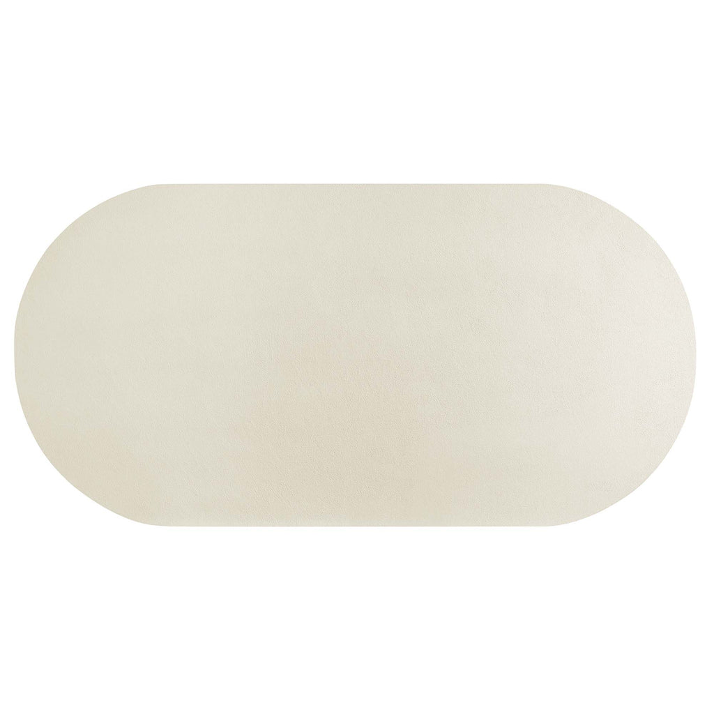 Caspian 72" Oval Concrete Dining Table - White