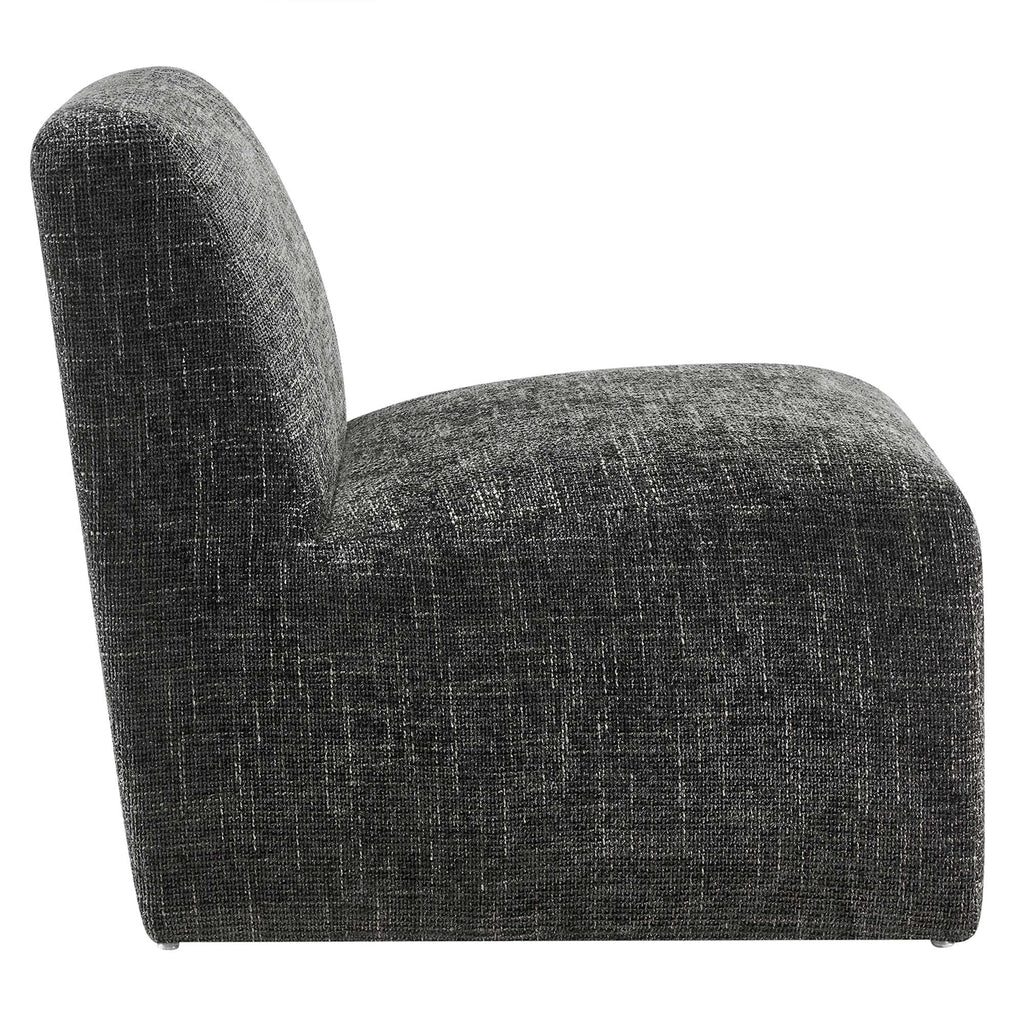 Amita Chenille Upholstered Accent Chair - Carbon Black