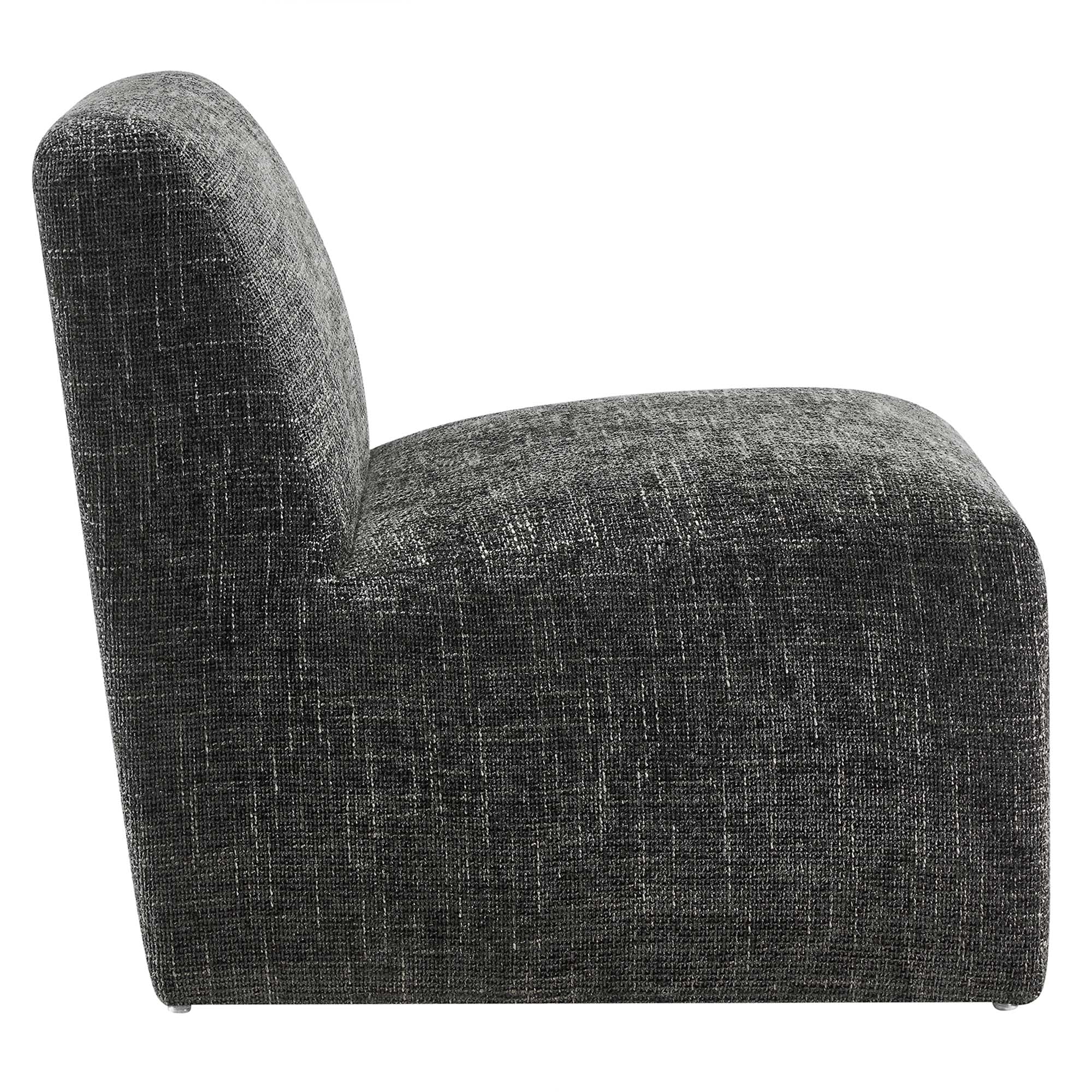 Amita Chenille Upholstered Accent Chair - Carbon Black