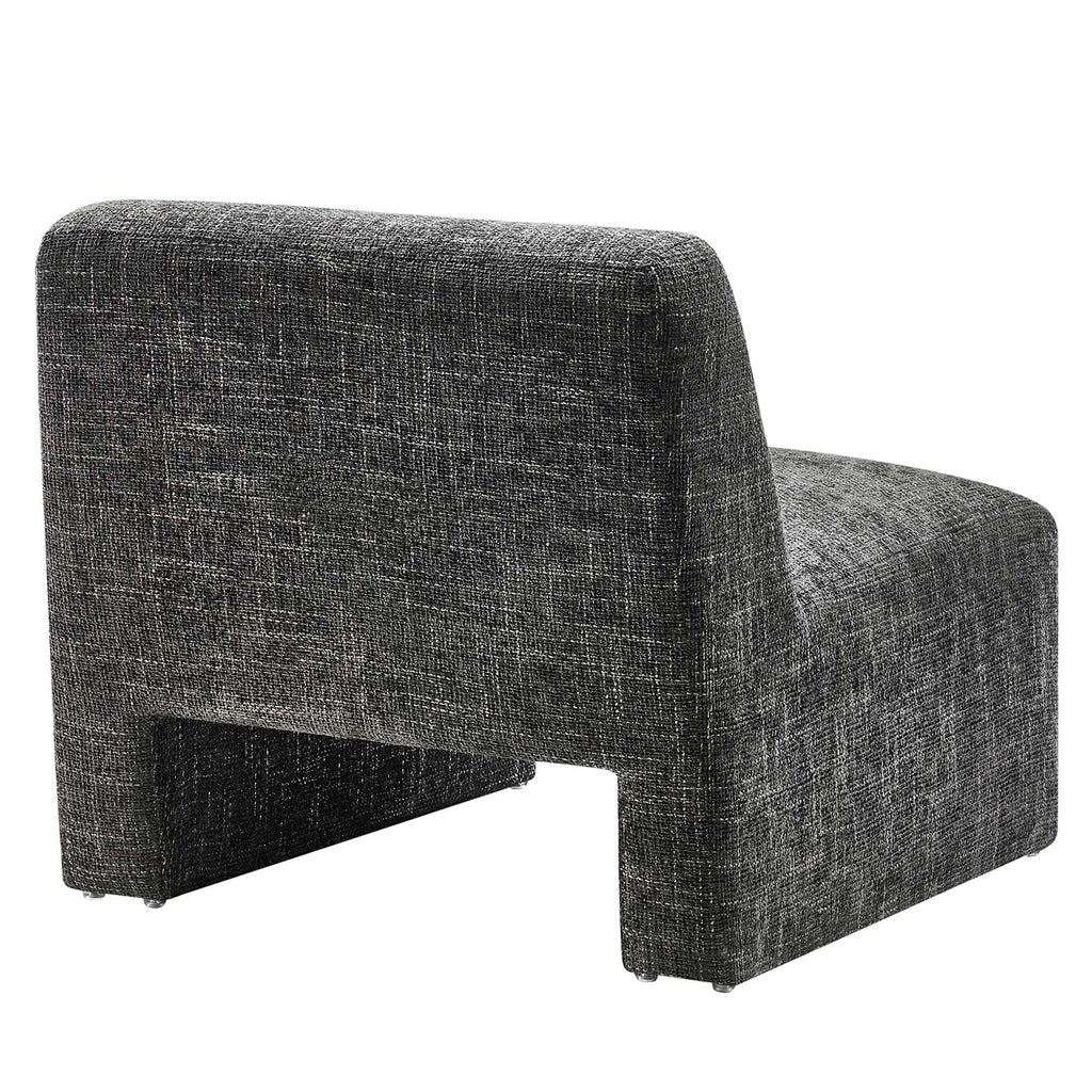Amita Chenille Upholstered Accent Chair - Carbon Black