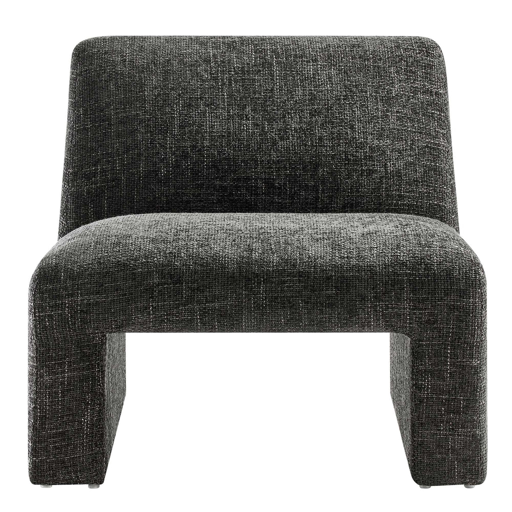 Amita Chenille Upholstered Accent Chair - Carbon Black