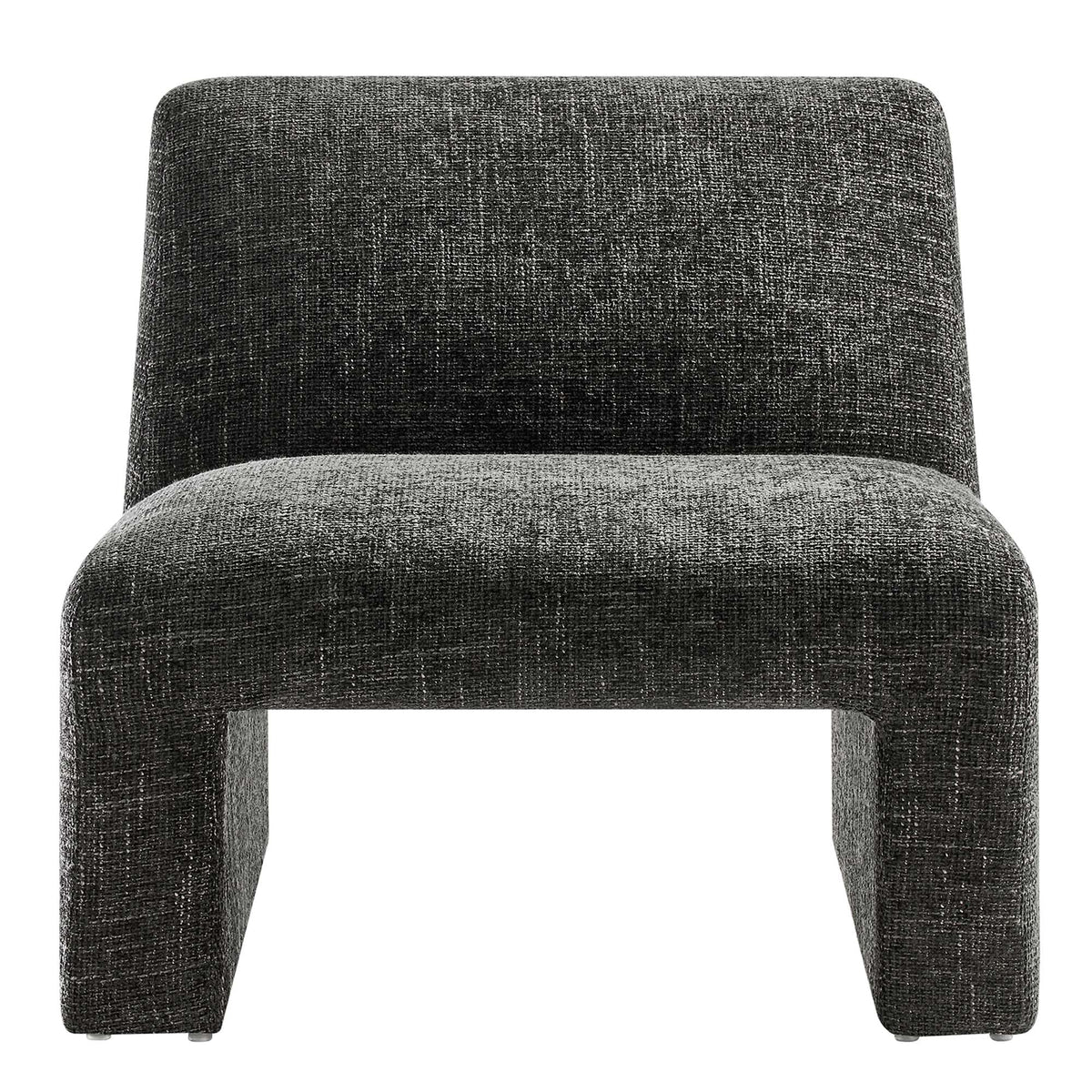 Amita Chenille Upholstered Accent Chair - Carbon Black
