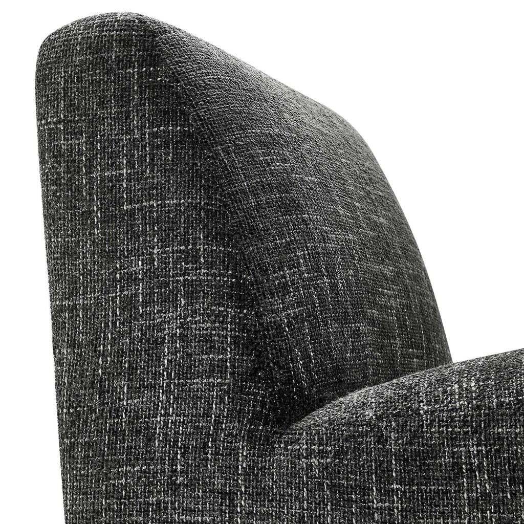 Amita Chenille Upholstered Accent Chair - Carbon Black