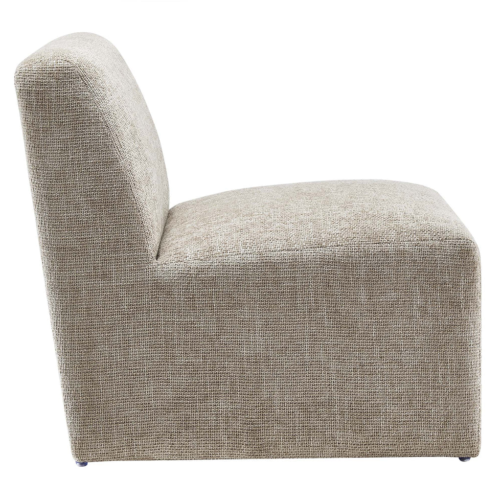 Amita Chenille Upholstered Accent Chair - Khaki