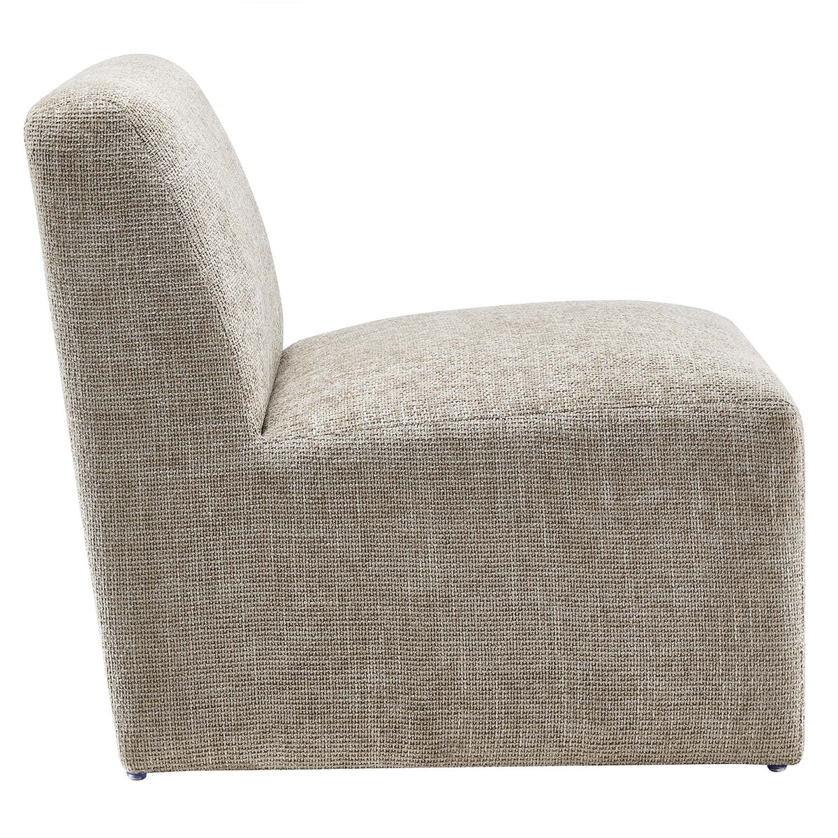 Amita Chenille Upholstered Accent Chair - Khaki