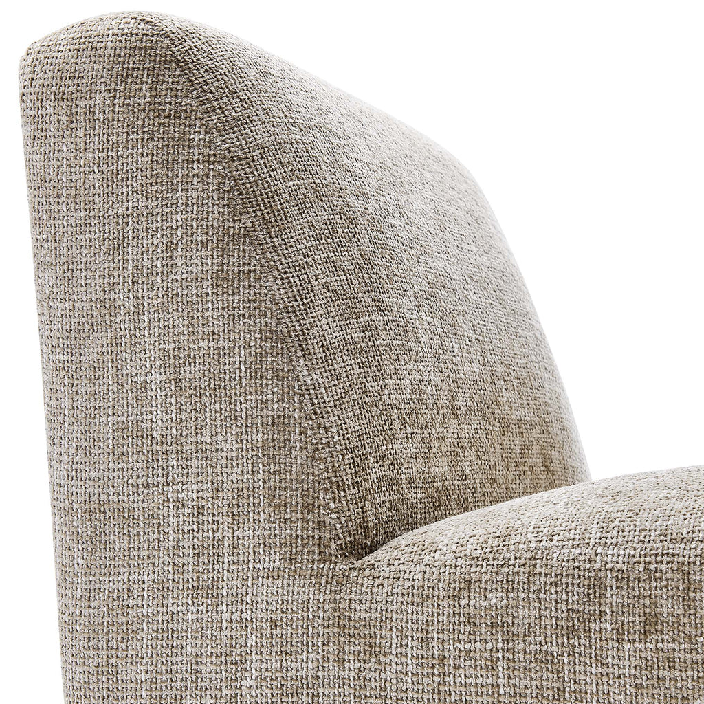 Amita Chenille Upholstered Accent Chair - Khaki
