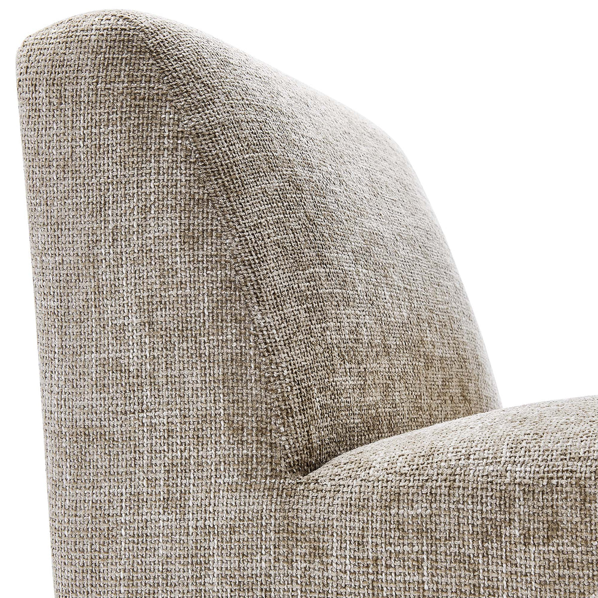 Amita Chenille Upholstered Accent Chair - Khaki