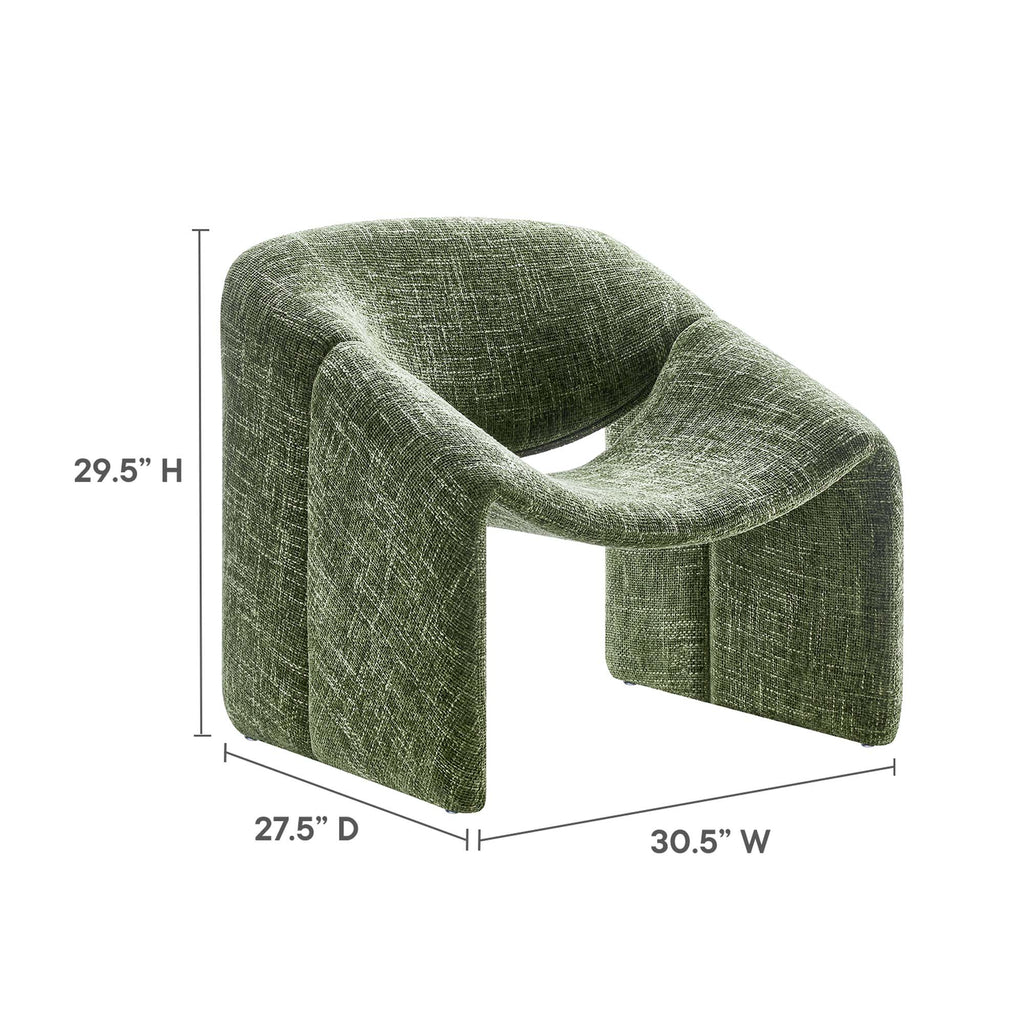 Vivi Chenille Upholstered Accent Chair - Basil