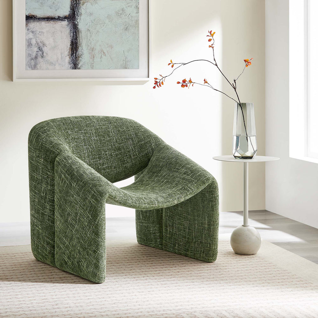 Vivi Chenille Upholstered Accent Chair - Basil
