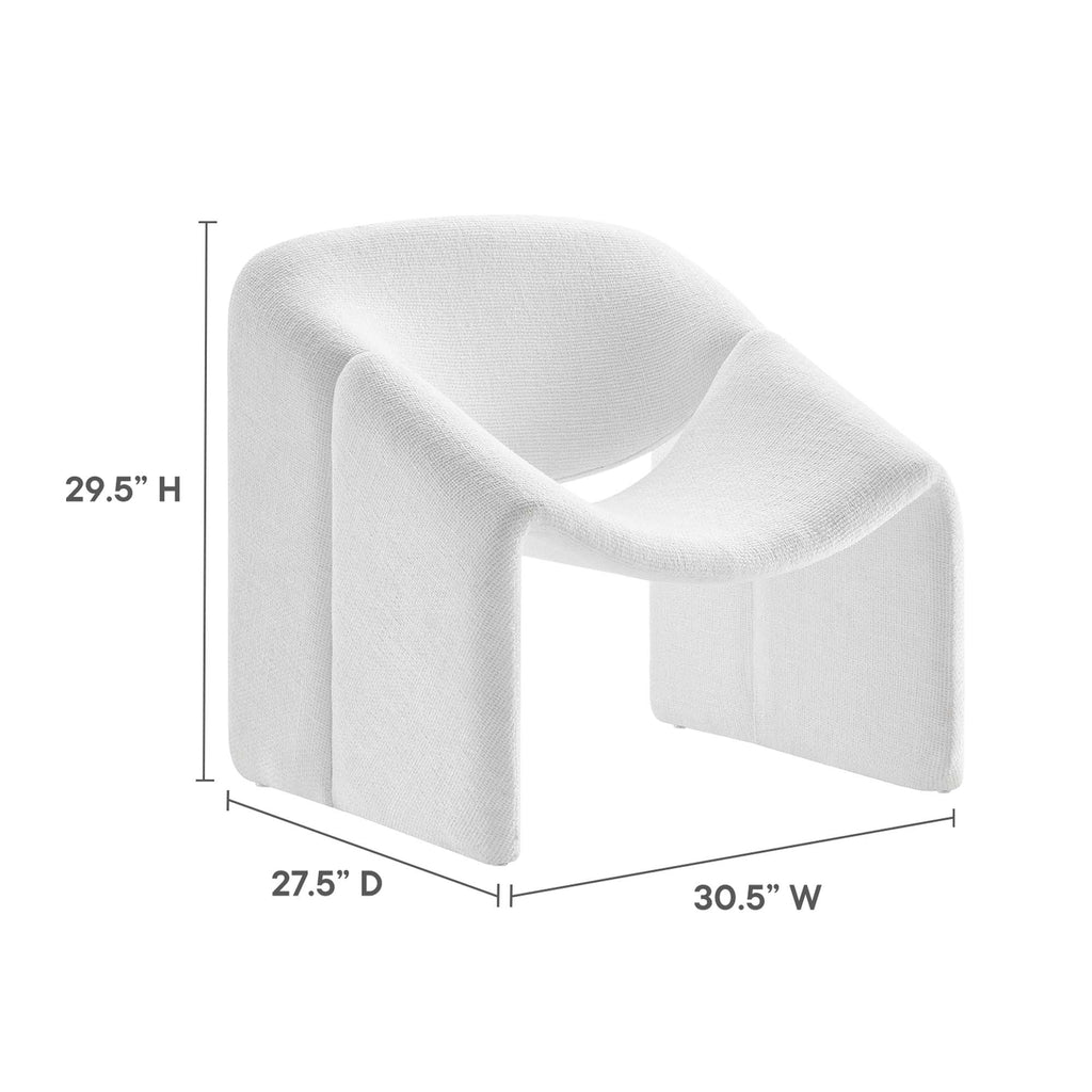 Vivi Chenille Upholstered Accent Chair - Frost