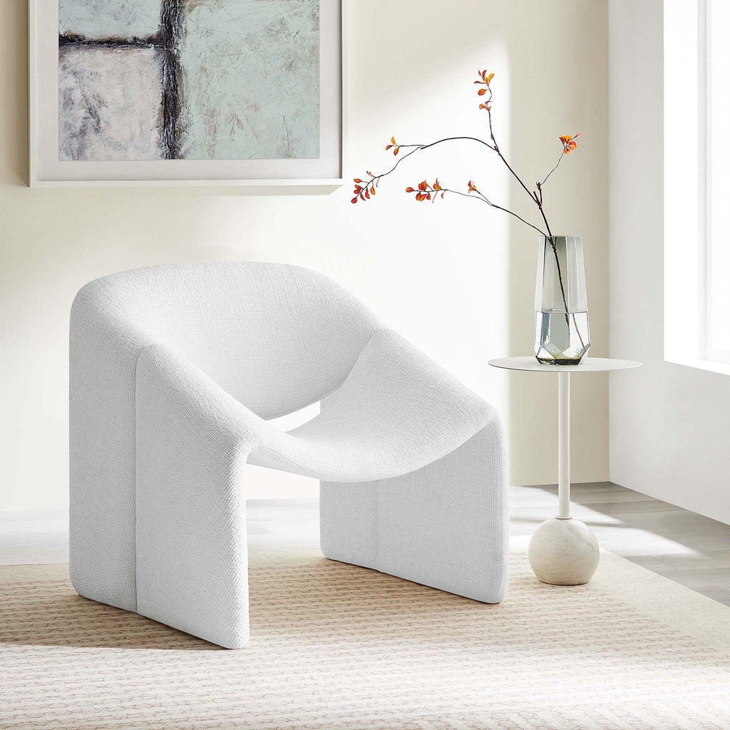 Vivi Chenille Upholstered Accent Chair - Frost