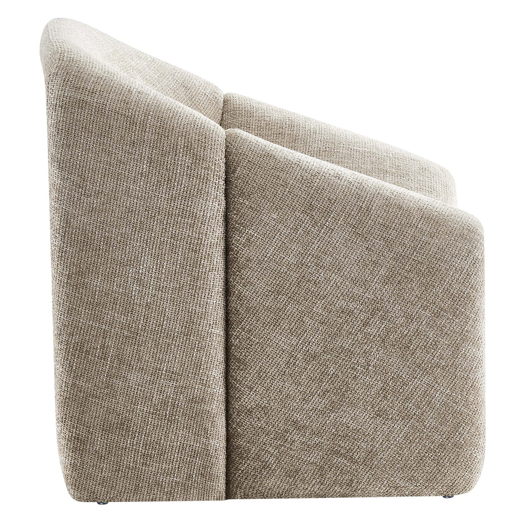 Vivi Chenille Upholstered Accent Chair - Khaki