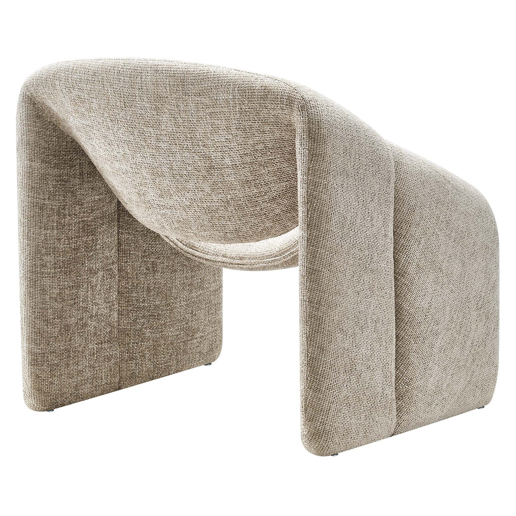 Vivi Chenille Upholstered Accent Chair - Khaki