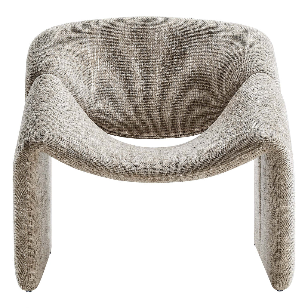 Vivi Chenille Upholstered Accent Chair - Khaki