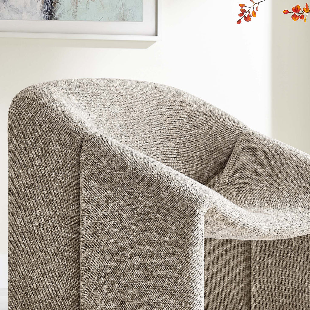 Vivi Chenille Upholstered Accent Chair - Khaki