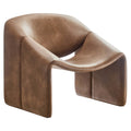 Vivi Vegan Leather Accent Chair - Brown