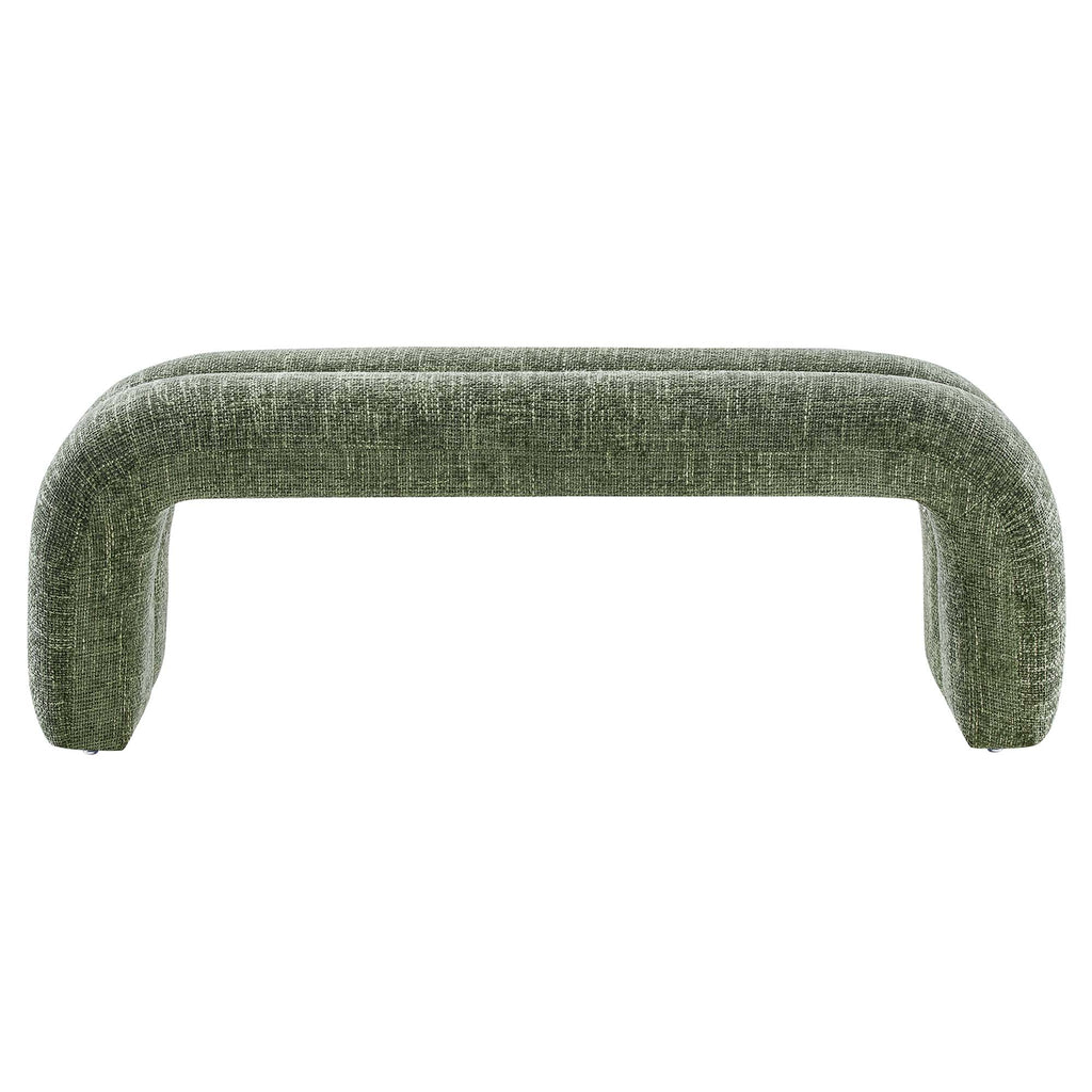 Dax 50.5" Chenille Upholstered Accent Bench - Basil