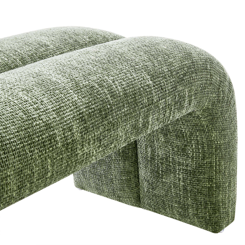 Dax 50.5" Chenille Upholstered Accent Bench - Basil