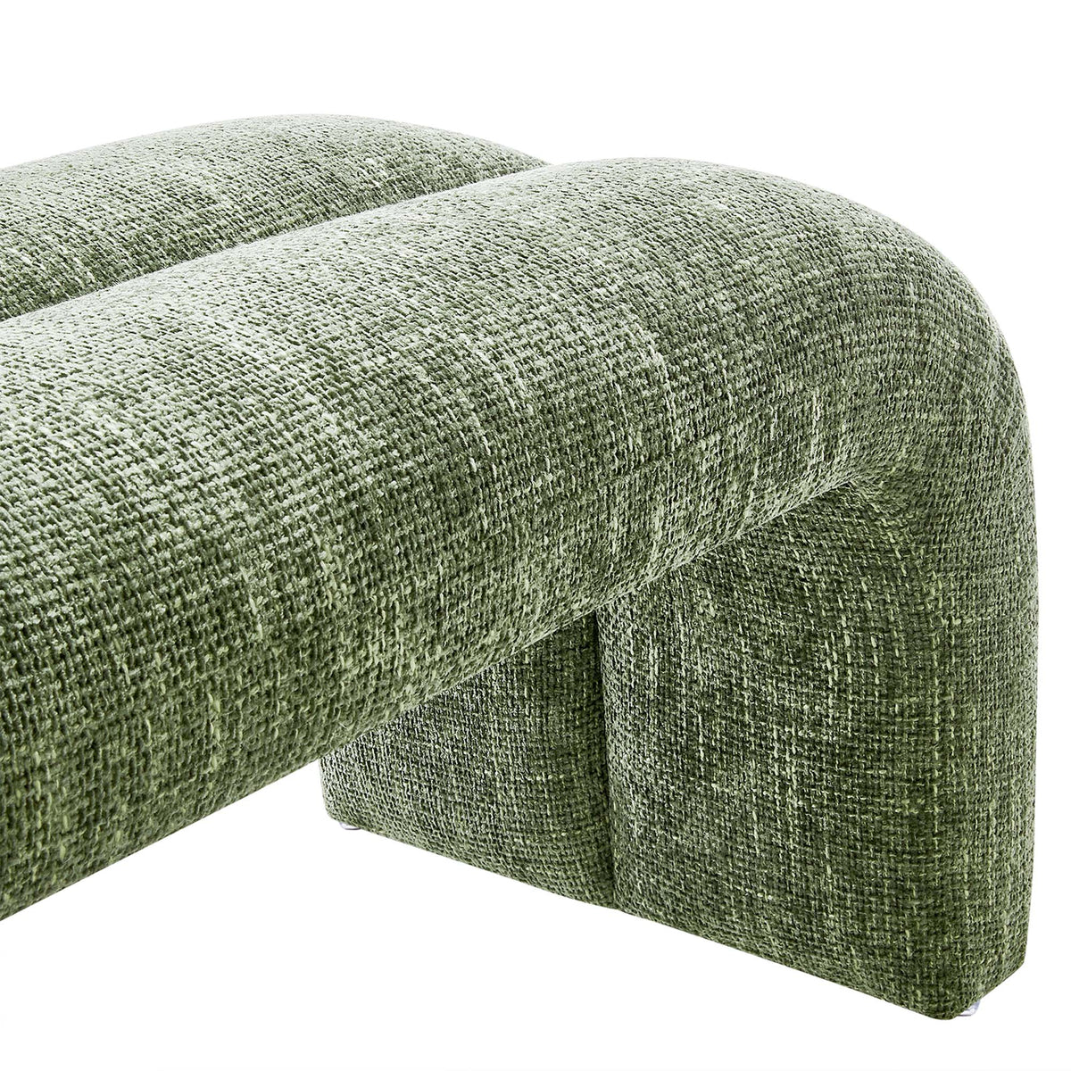 Dax 50.5" Chenille Upholstered Accent Bench - Basil