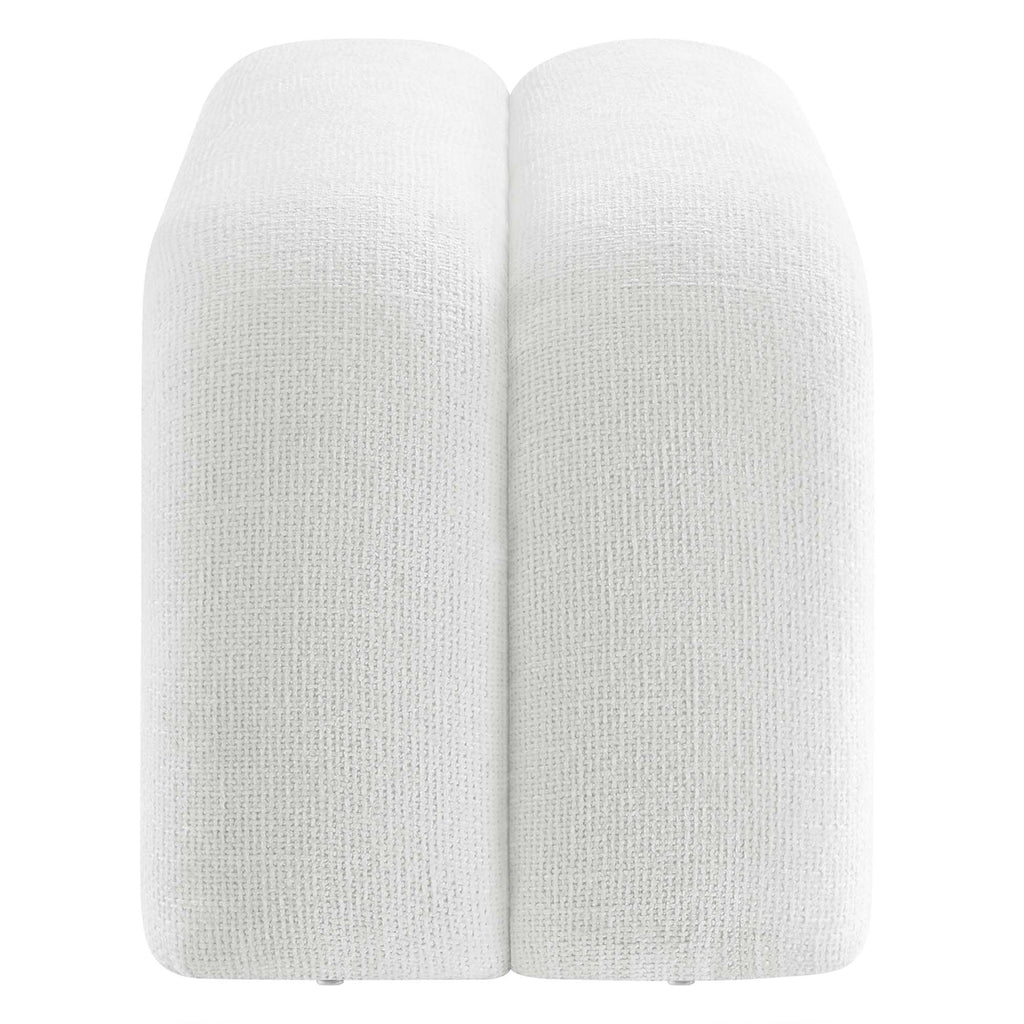 Dax 50.5" Chenille Upholstered Accent Bench - Frost