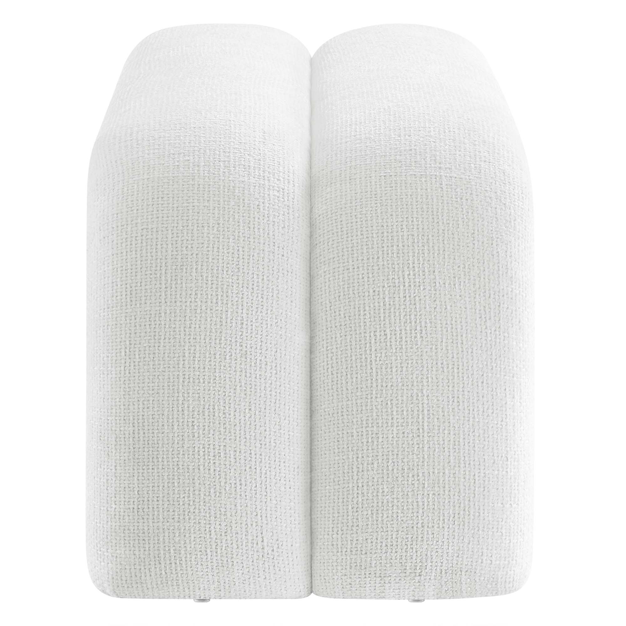 Dax 50.5" Chenille Upholstered Accent Bench - Frost