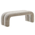 Dax 50.5" Chenille Upholstered Accent Bench - Khaki