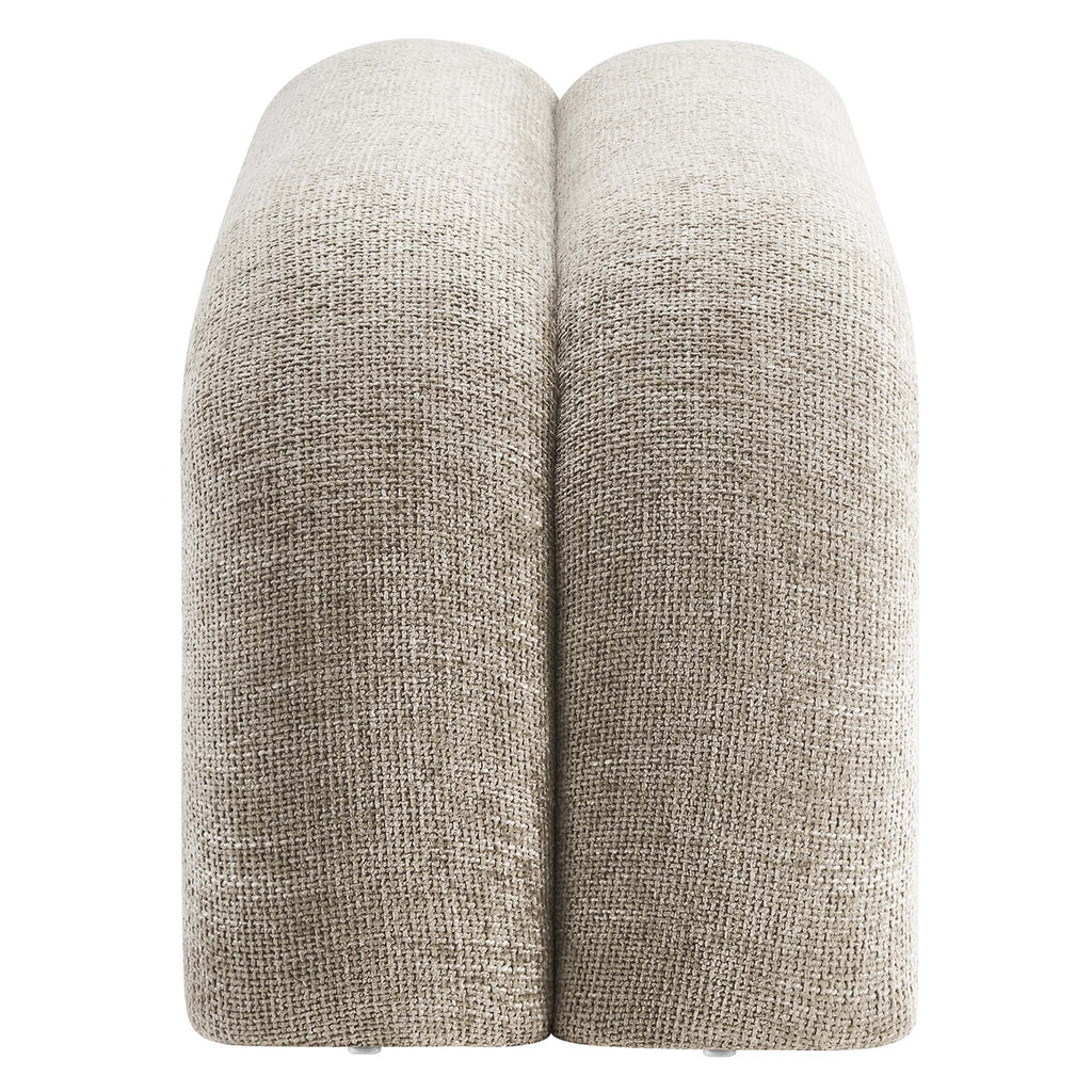 Dax 50.5" Chenille Upholstered Accent Bench - Khaki