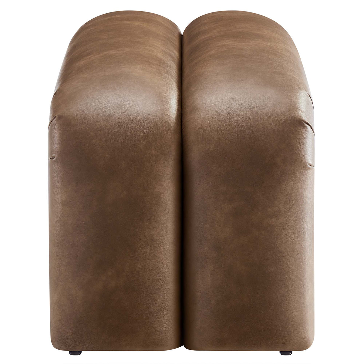 Dax 50.5" Vegan Leather Upholstered Accent Bench - Brown