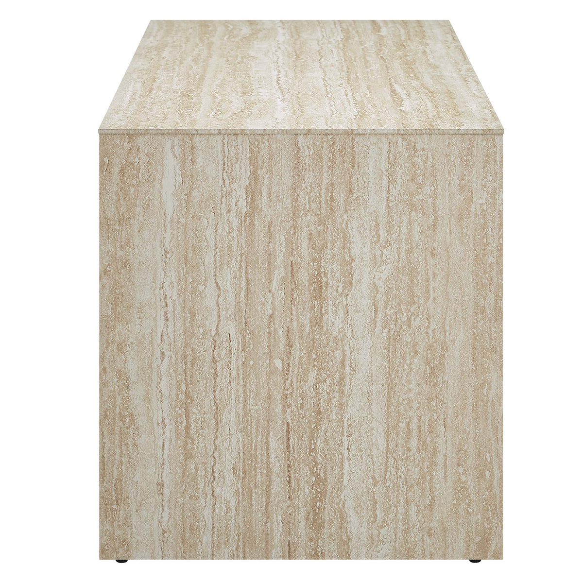 Mirella 53.5" Faux Travertine Bench