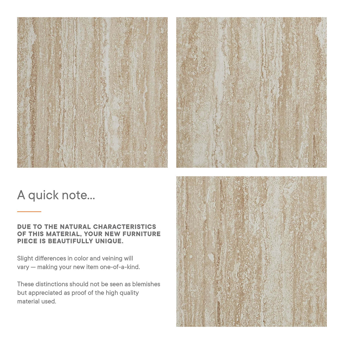 Mirella 53.5" Faux Travertine Bench