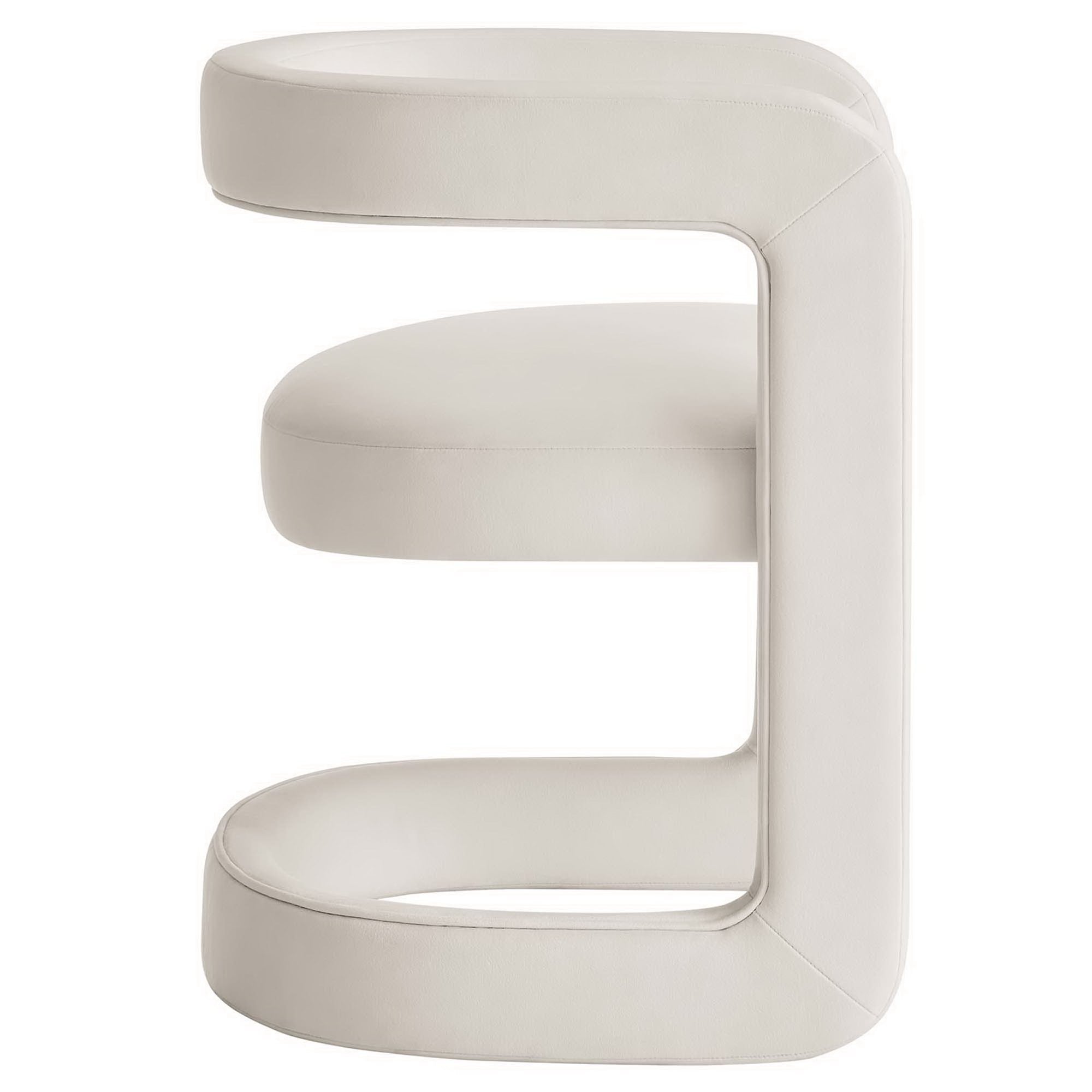 Winslow Performance Velvet Barrel Accent Chair - Alabaster