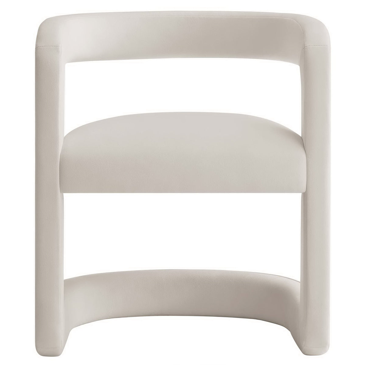 Winslow Performance Velvet Barrel Accent Chair - Alabaster