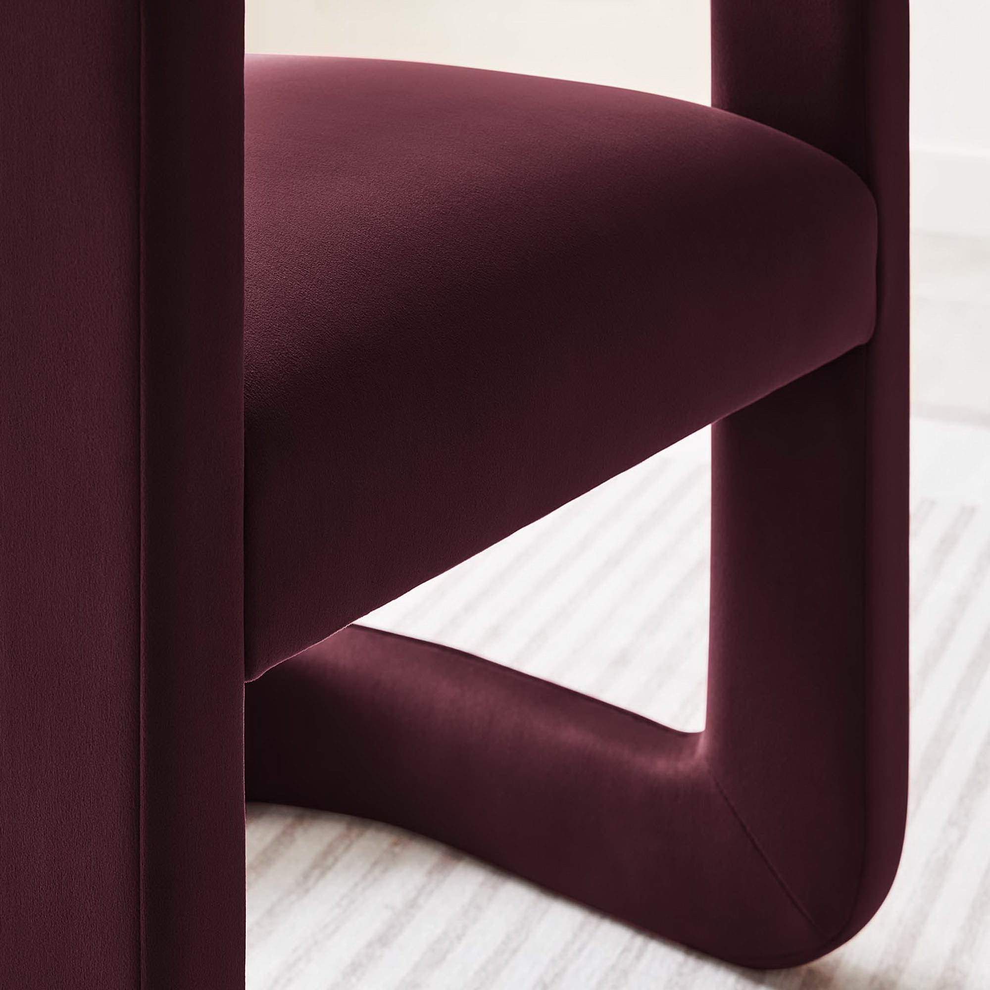 Winslow Performance Velvet Barrel Accent Chair - Mulberry