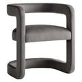 Winslow Performance Velvet Barrel Accent Chair - Storm Gray