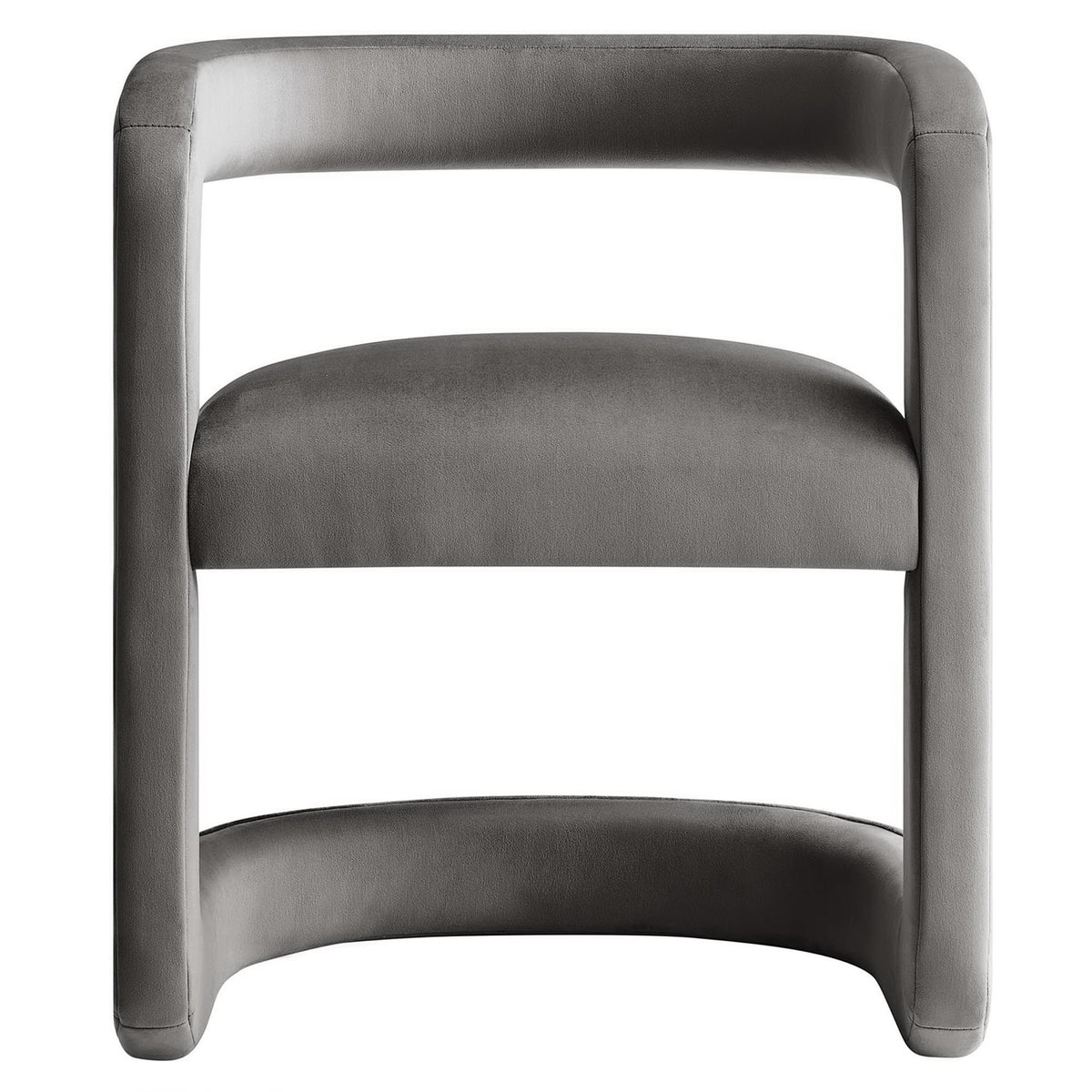 Winslow Performance Velvet Barrel Accent Chair - Storm Gray