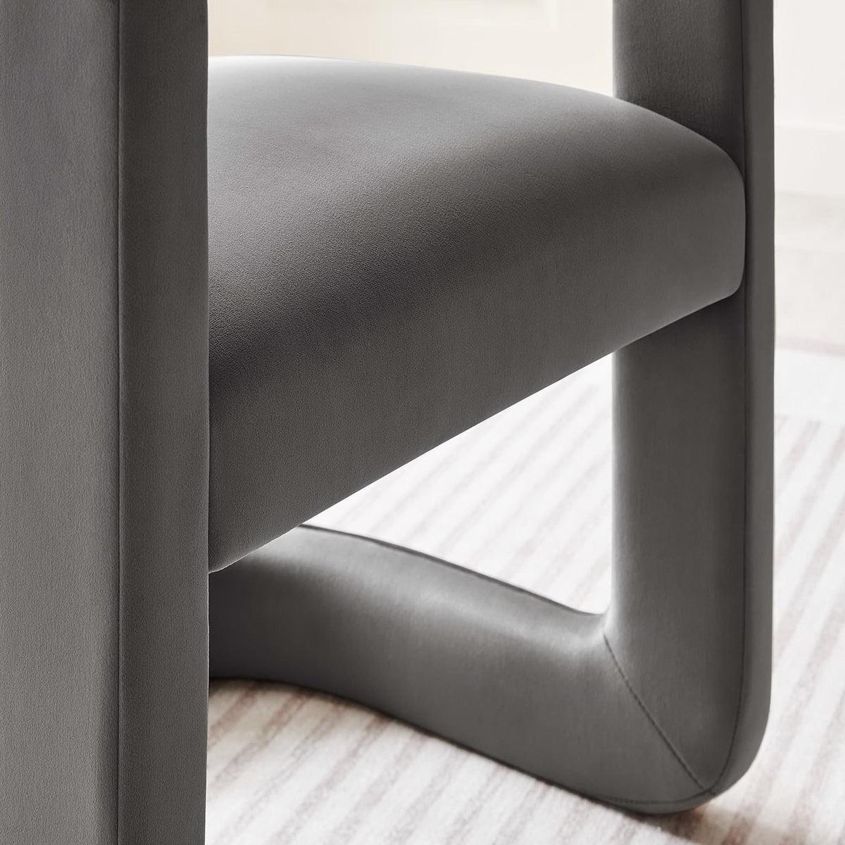 Winslow Performance Velvet Barrel Accent Chair - Storm Gray