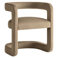 Winslow Performance Velvet Barrel Accent Chair - Taupe