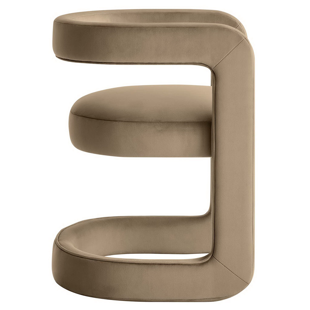 Winslow Performance Velvet Barrel Accent Chair - Taupe