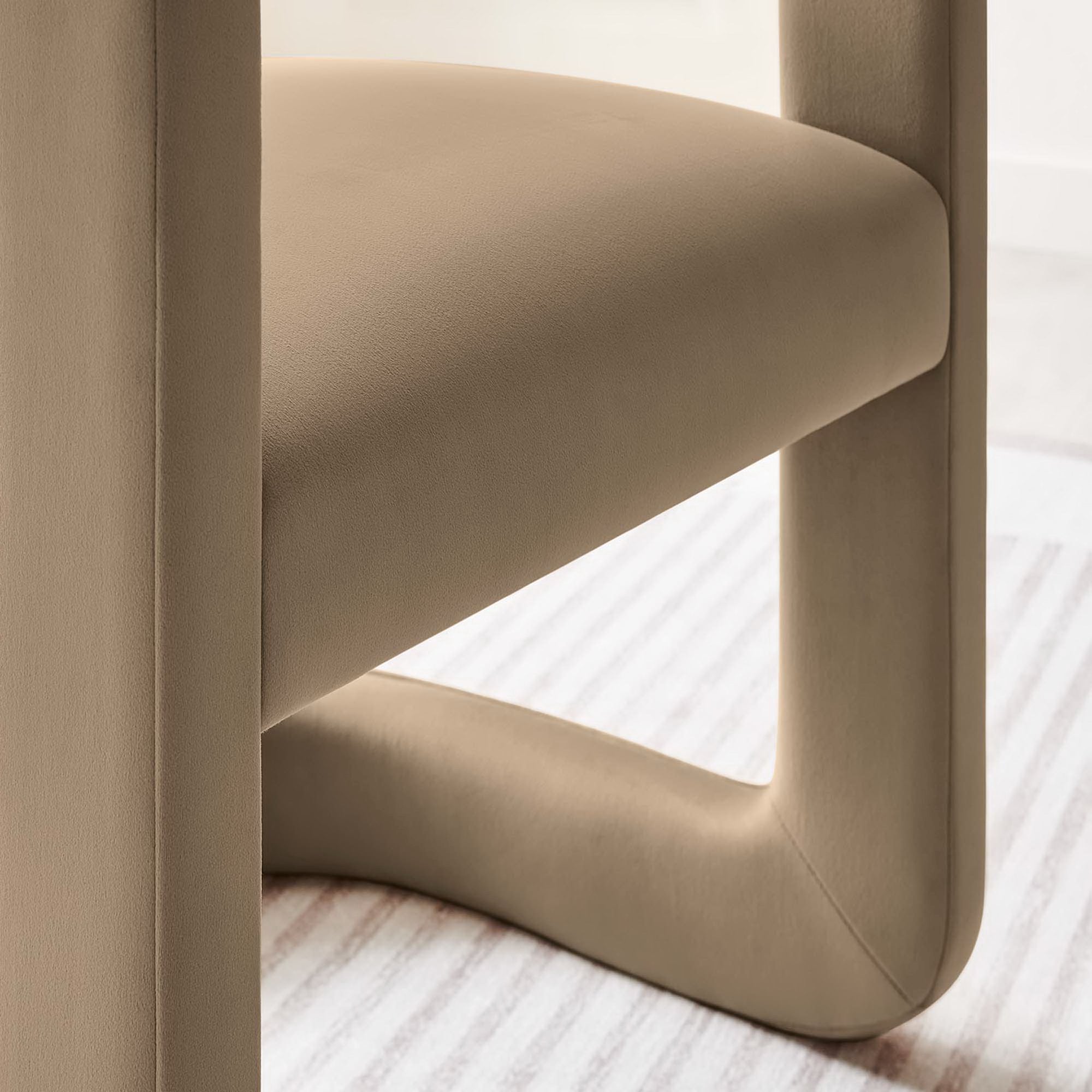 Winslow Performance Velvet Barrel Accent Chair - Taupe