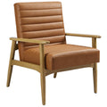 Jensen Vegan Leather Accent Chair - French Oak Tan
