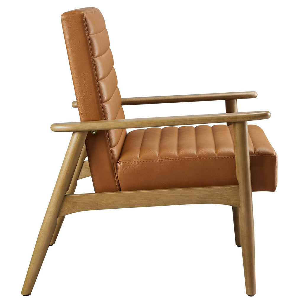 Jensen Vegan Leather Accent Chair - French Oak Tan