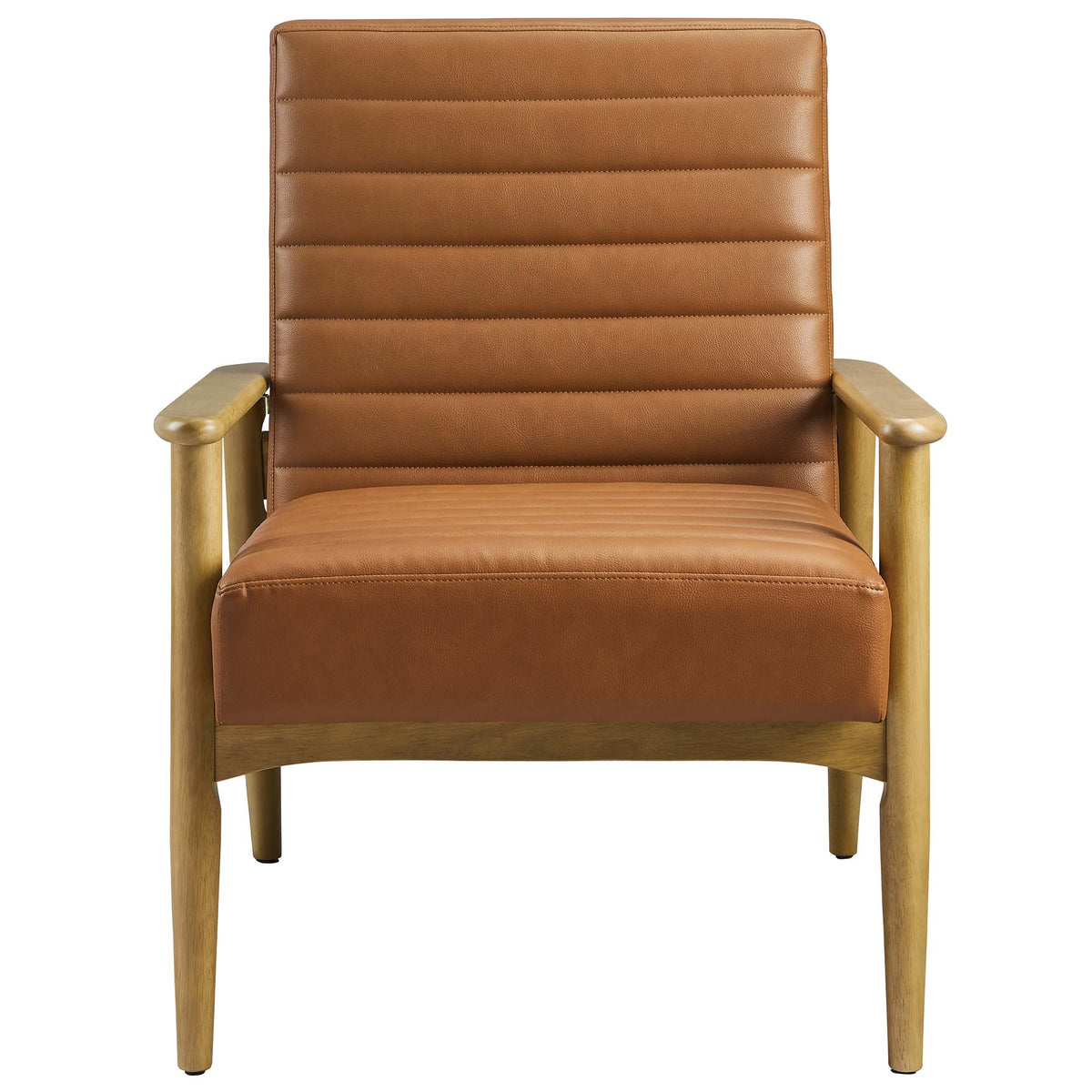Jensen Vegan Leather Accent Chair - French Oak Tan