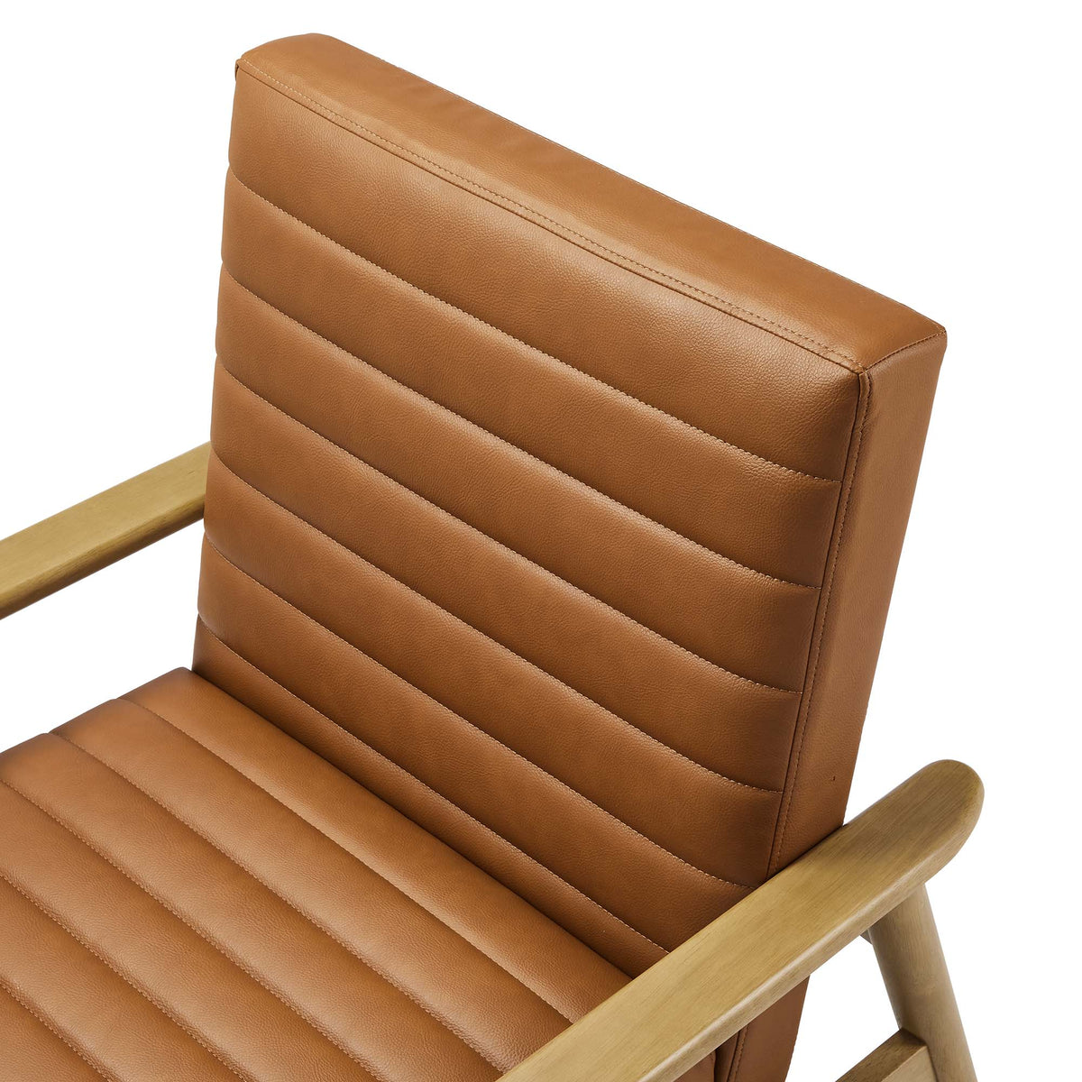 Jensen Vegan Leather Accent Chair - French Oak Tan