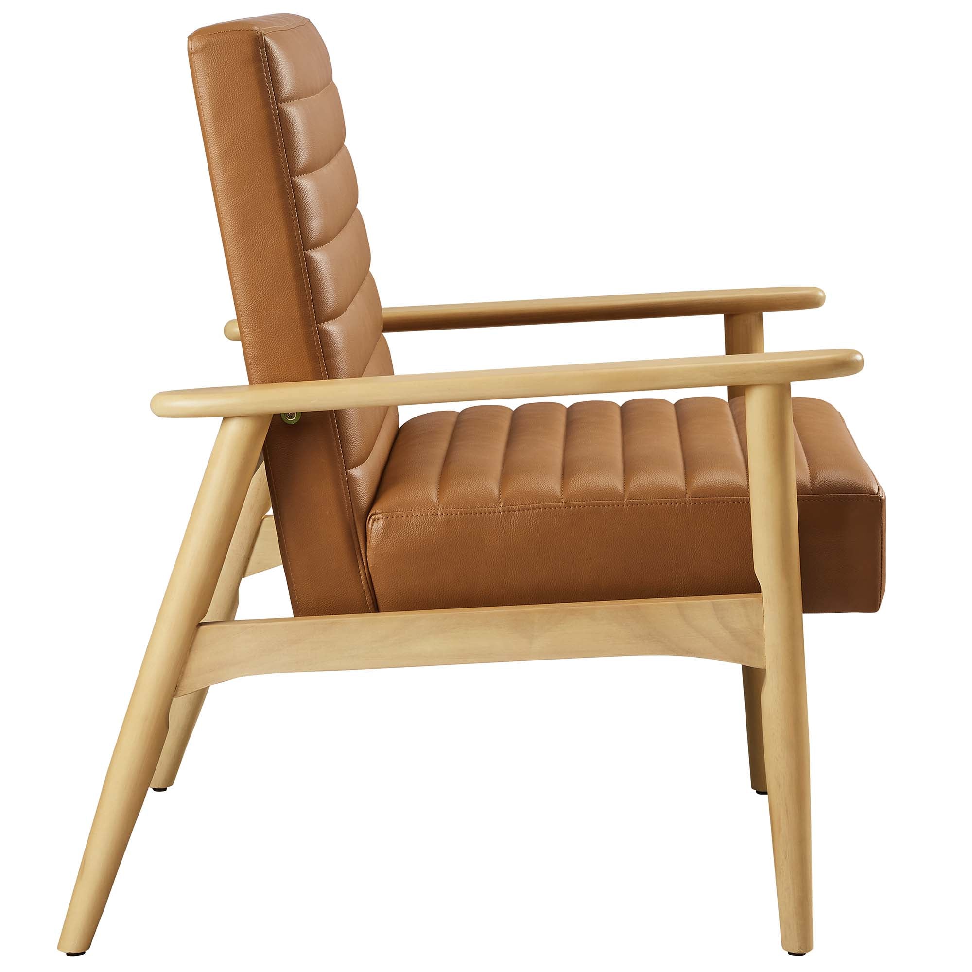 Jensen Vegan Leather Accent Chair - Natural Tan