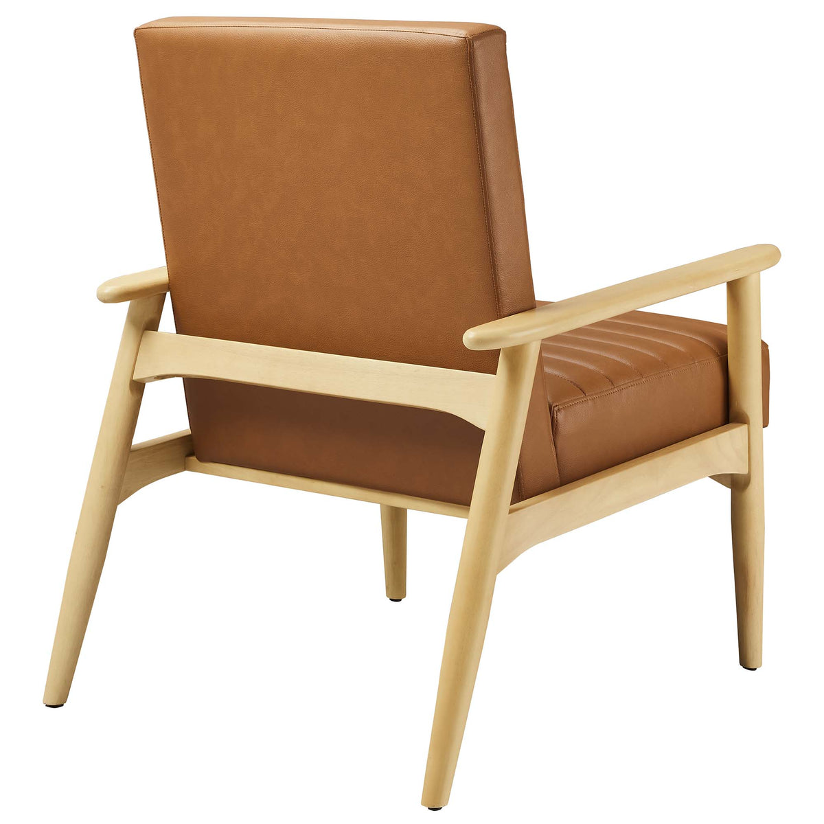 Jensen Vegan Leather Accent Chair - Natural Tan