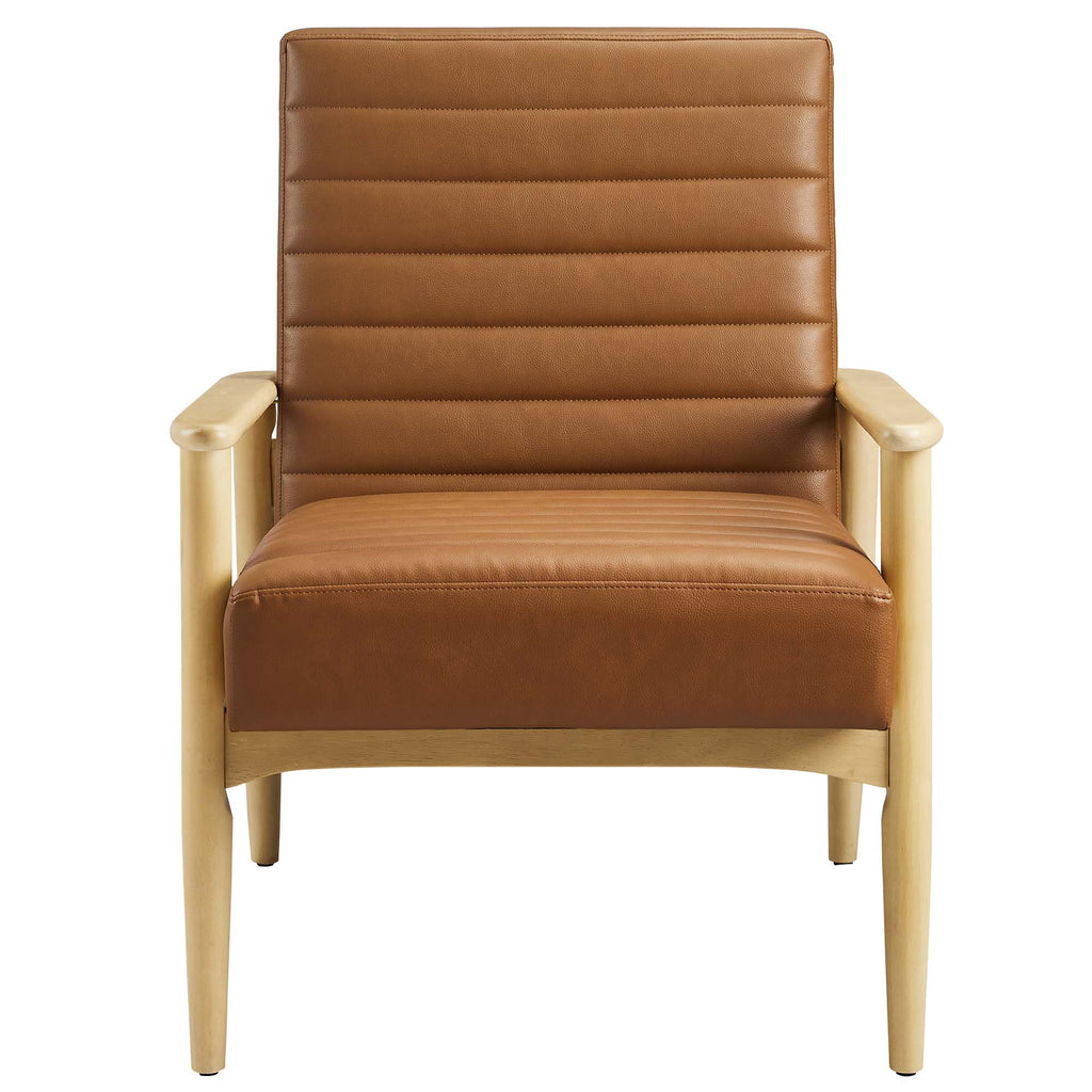 Jensen Vegan Leather Accent Chair - Natural Tan